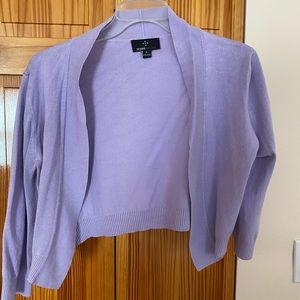 Lilac short bolero sweater